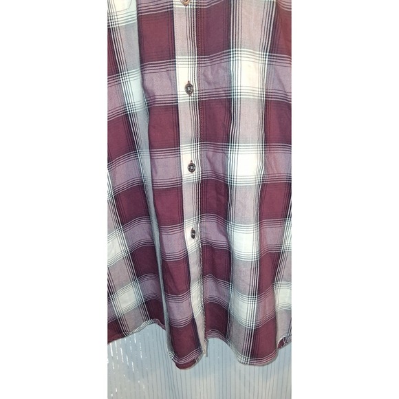 Wrangler‎ 2 Pocket Utility Shirt Size 3XL Plaid Regular Fit Convertible Sleeve - Picture 5 of 7